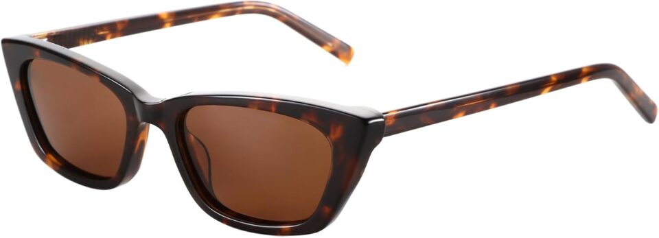ZENOTTIC Trendy Polarized Women Sunglasses: Retro Narrow Cateye Shades for Ladies - Sun Glasses with UV400 Protection