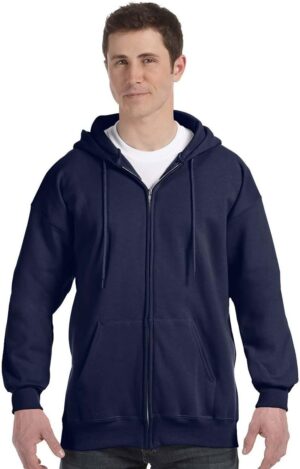 Hanes Men's Ultimate Full-Zip Hoodie, Men's Hooded Fleece Sweatshirt with Zipper