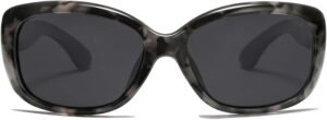SOJOS Vintage Square Sunglasses for Women Polarized UV Protection Havana Frame