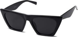 SOJOS Trendy Oversized Square Cateye Polarized Sunglasses Womens Big Frame Shades SJ2115