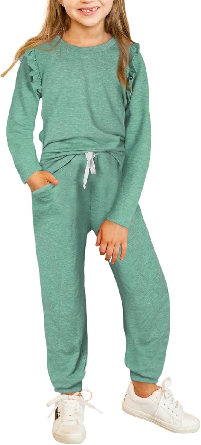 blibean Girls Fall Clothing Sets Stylish Sweatsuit Outfits Size 4-13 Years Old