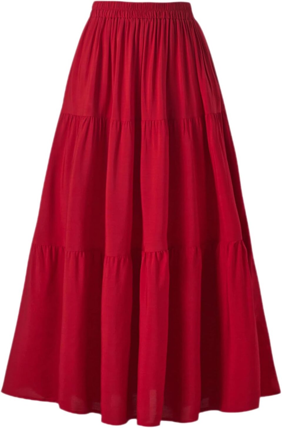 OSTOO Women's Summer Long Flowy Renaissance Skirt with Pockets - Boho High Waist A-Line Maxi Skirt