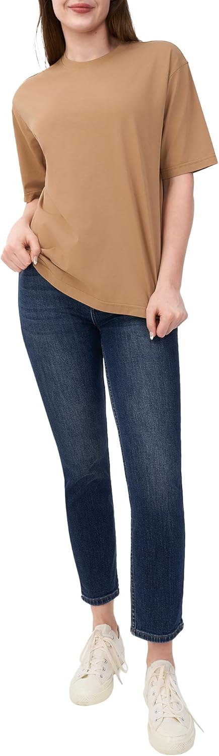 Jeans for Women Cotton Stretch Straight Leg Trouser Soft Casual Curve Appeal Jeans Denim Pant