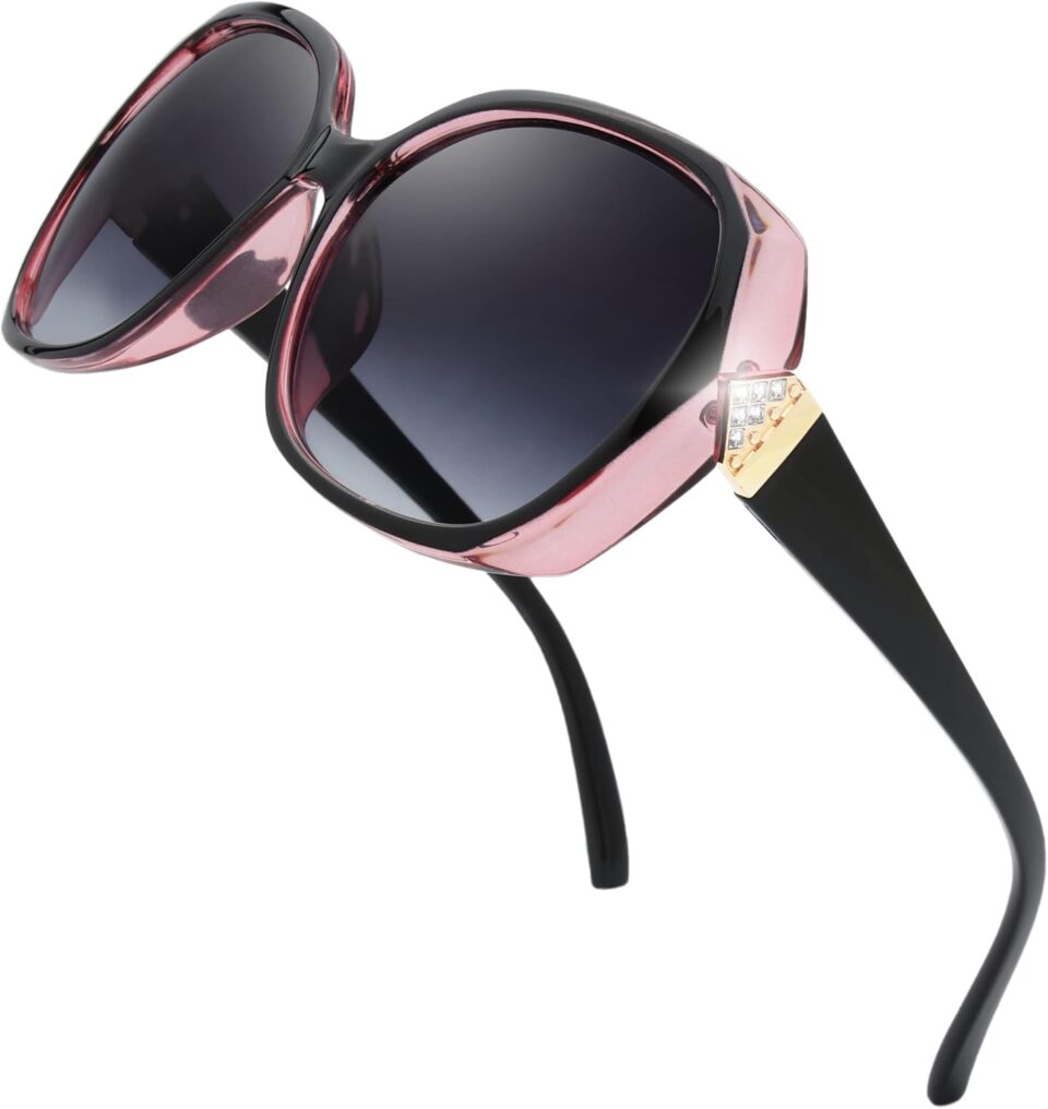The Fresh Women's Oversized Square Jackie O Cat Eye Hybrid Butterfly Fashion Sunglasses - Exquisite Packaging