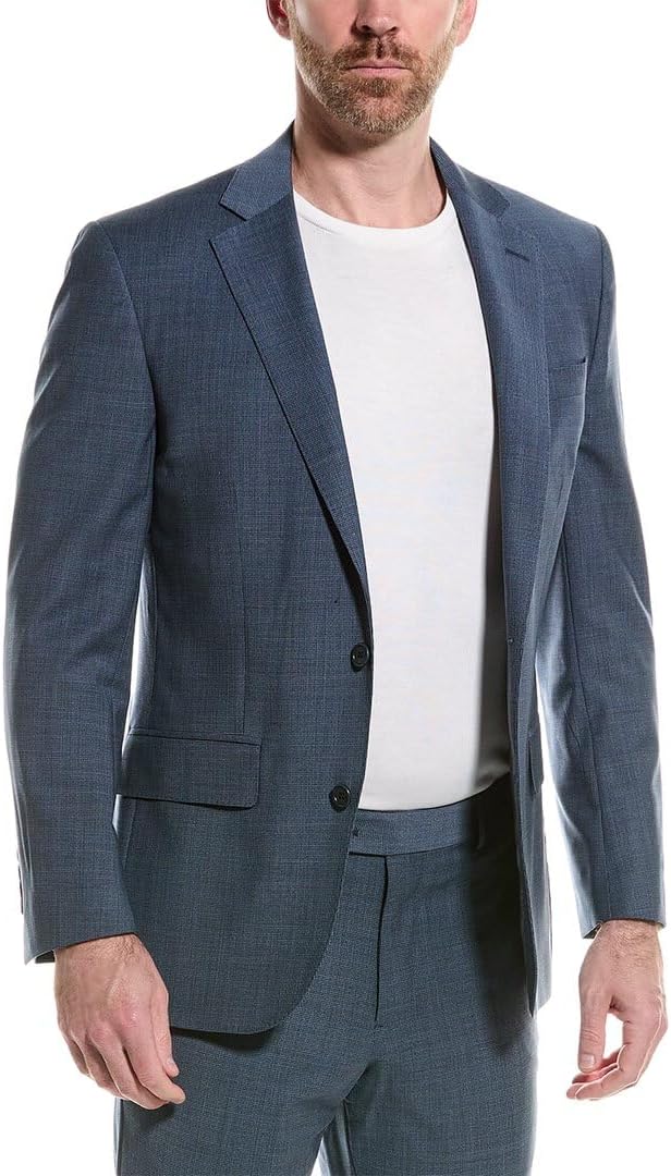 Brooks Brothers Mens Classic Wool-Blend Blazer, 38 Reg, Blue