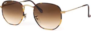 Pro Acme Small Square Sunglasses for Women Men 100% Real Glass Lens Hexagonal Frame