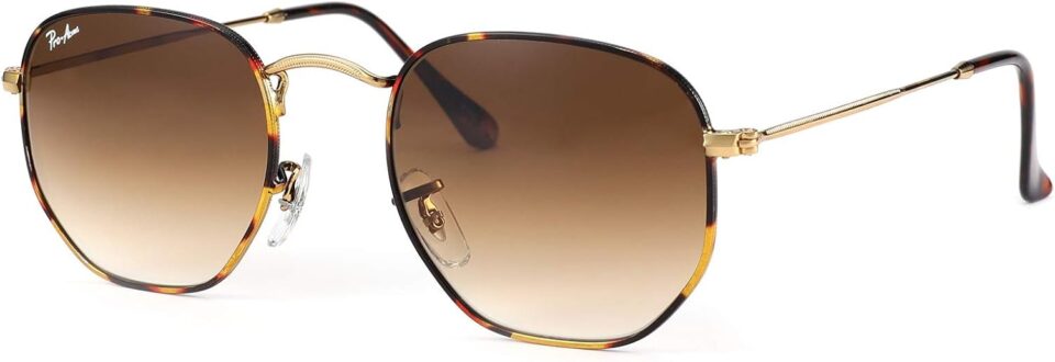 Pro Acme Small Square Sunglasses for Women Men 100% Real Glass Lens Hexagonal Frame