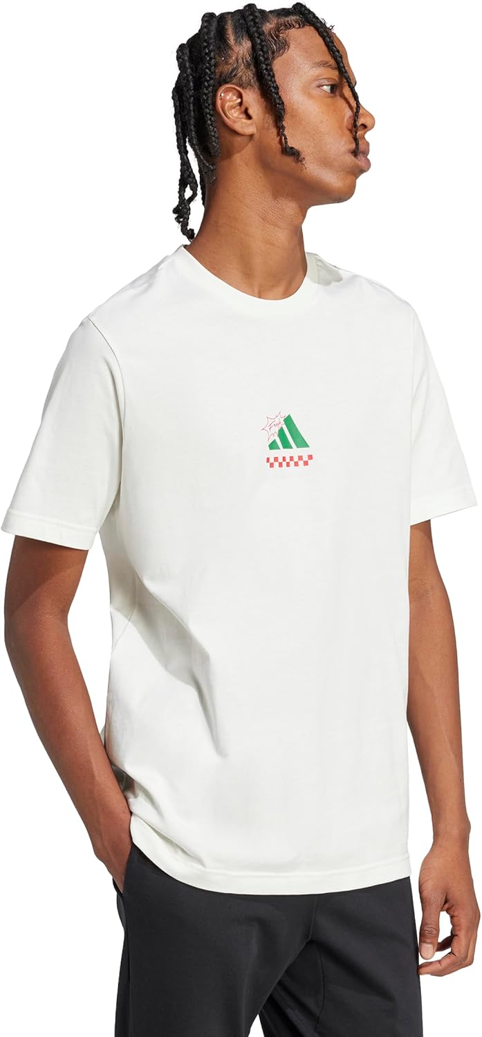 adidas Men's Lounge Pizza Graphic T-Shirt