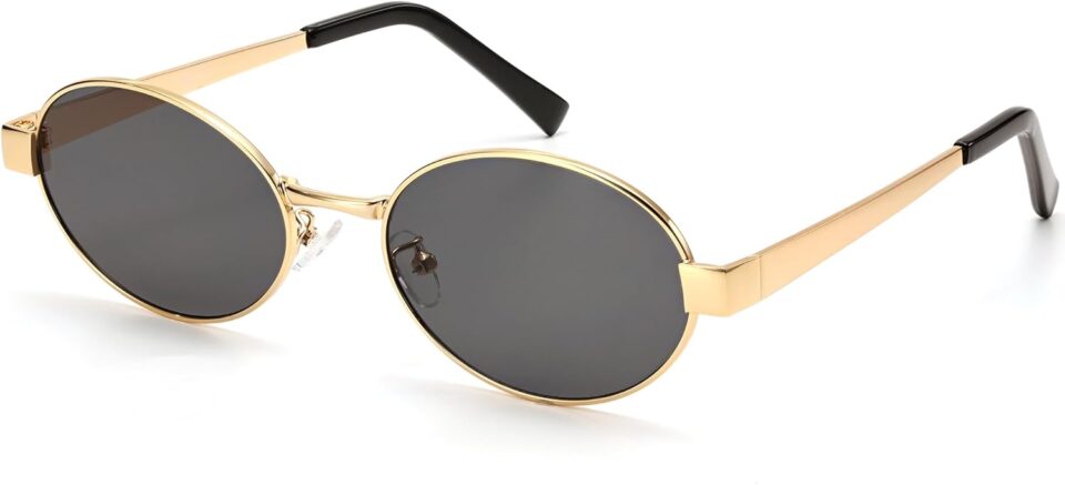 Retro Oval Sunglasses for Women Men Small Shade UV400 Protection Trendy Style