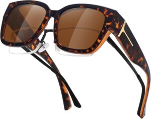 MEETSUN Oversized Fit Over Glasses Sunglasses for Women Men Large Trendy Polarized Sunglasses for Driving UV Protection
