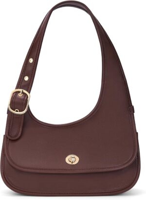 JQWSVE Shoulder Bags for Women Purses and Handbags Trendy Cute Hobo Tote Handbag Vegan Leather Crescent Clutch Underarm Bag