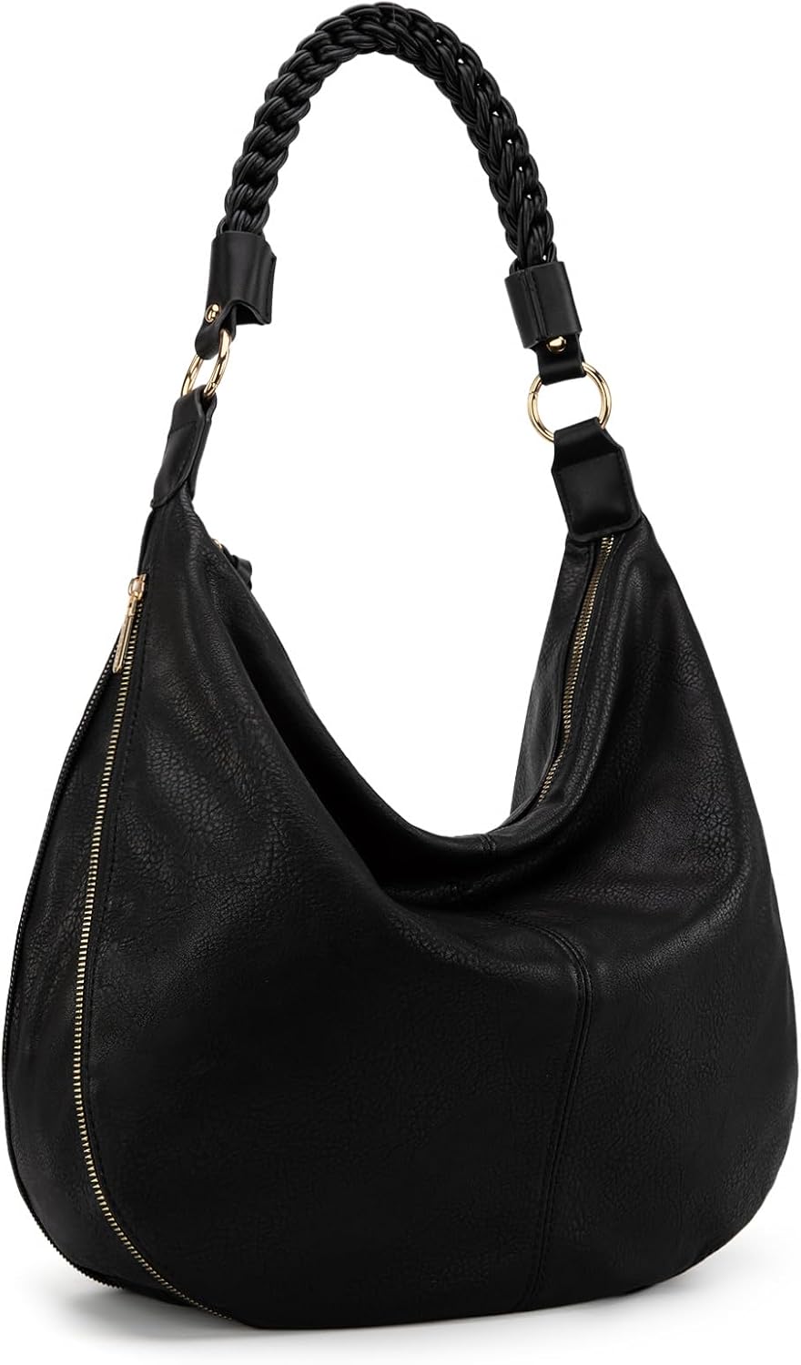 Montana West Large Hobo Bags for Women Slouchy Shoulder Purse Handbag with Zipper and Woven Handle