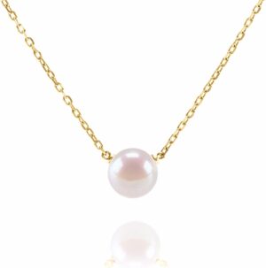 PAVOI Handpicked AAA+ Freshwater Cultured Single Pearl Necklace Pendant | Gold Necklaces for Women
