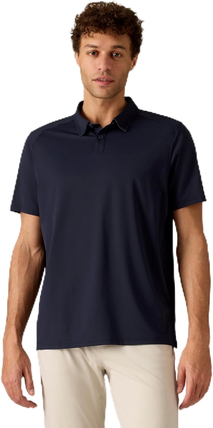 Rhone Commuter Mens Polo Shirts, Iron Free, Moisture Wicking Polo Shirts for Men, FlexKnit Stretch Fabric Mens Golf Shirts