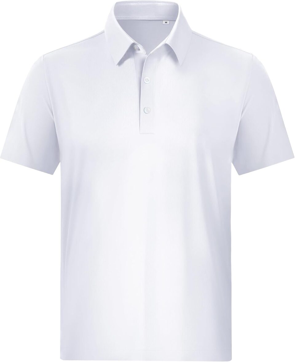 Mens Polo Shirts Short Sleeve Stretch Golf Polo Shirts Dry Fit Polo T Shirts for Men Golf Shirts Tennis Polo