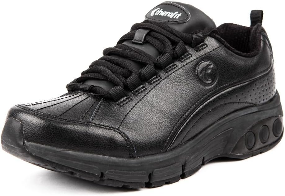 Therafit Shoe Women's Kathy Slip Resistant Leather Athletic Shoe