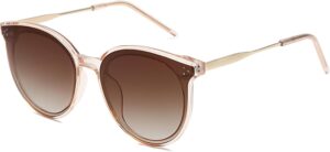 SOJOS Classic Trendy Round Sunglasses Womens Mens Oversized Large Shades UV400 Vacation Sunnies SJ2068