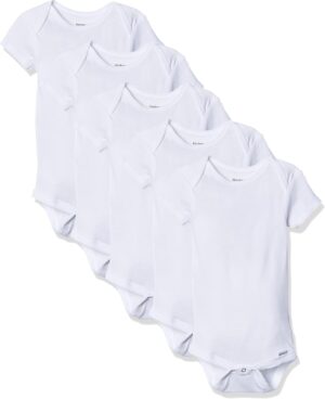 Gerber baby-girls 5-pack Solid Onesies Bodysuits