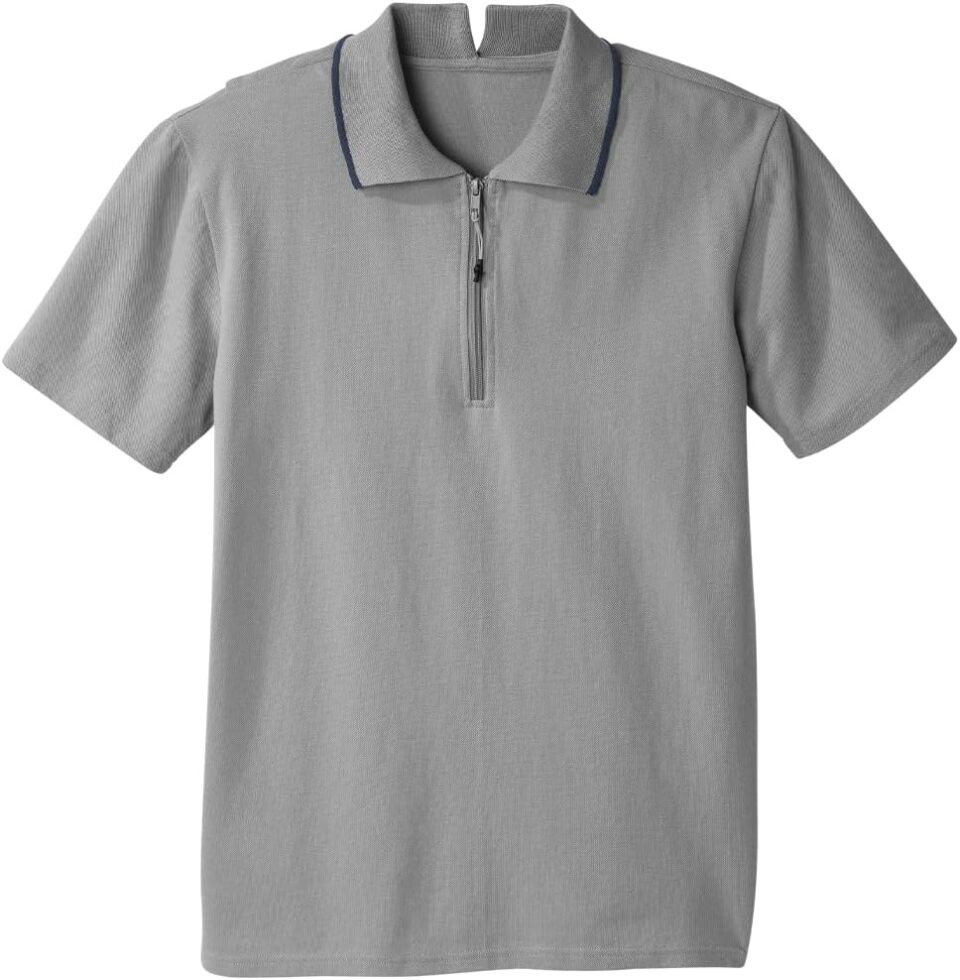 Men’s Open-Back Adaptive Polo Shirt with Zip