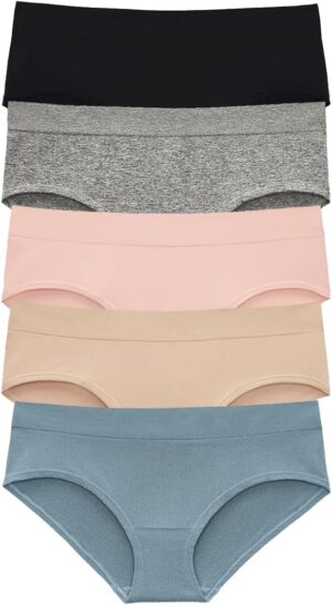 ThirdLove Form Seamless Hipster Panties for Women, Breathable, Low Rise Panty Set, Women's Lingerie, 5 Underwear Pack