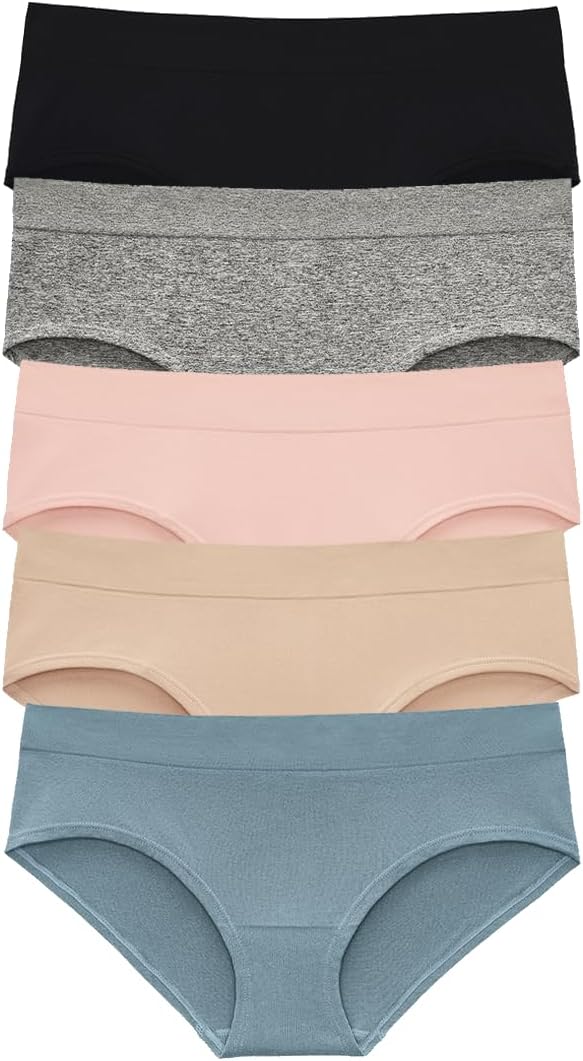ThirdLove Form Seamless Hipster Panties for Women, Breathable, Low Rise Panty Set, Women's Lingerie, 5 Underwear Pack