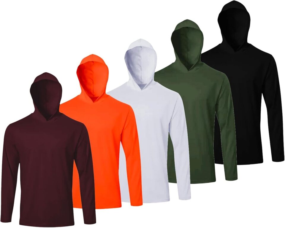 Fishing Hoodies for Men Athletic Lightweight Long Sleeve Shirts Pullover Workout Hoodies