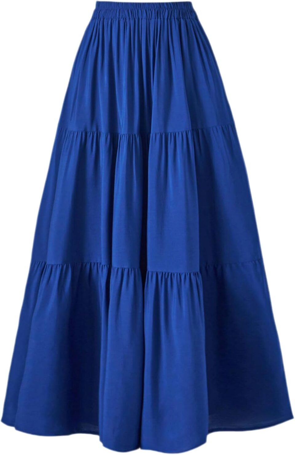 OSTOO Women's Summer Long Flowy Renaissance Skirt with Pockets - Boho High Waist A-Line Maxi Skirt