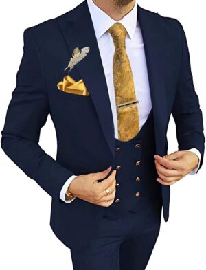 3 Piece Wedding Suit Prom Suit for Men Slim Fit Suits for Men Blazer Vest Pants Set for Mens Formal Suits