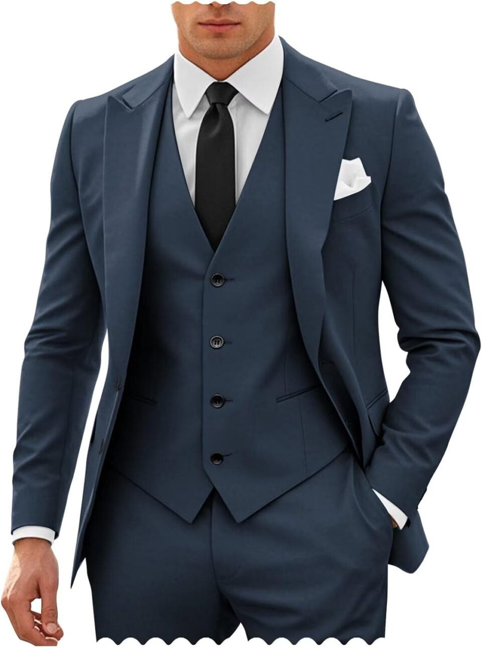 SHUZHXLZANGY Mens 3 Piece Suit Slim Fit Wedding Suits for Men Business Suits Formal