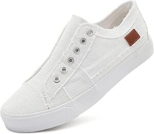 Women's Slip on Shoes Non Slip Fashion Canvas Sneakers Low Top Casual Shoes