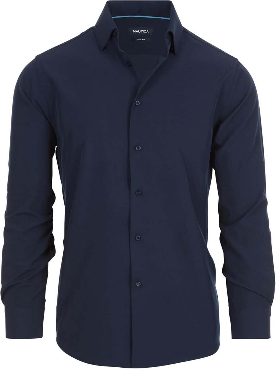 Nautica Slim Fit Mens Dress Shirts Long Sleeve Button Down Wrinkle Free Formal 4-Way Stretch
