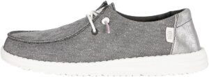 Hey Dude Wendy Metallic Sparkle Charcoal
