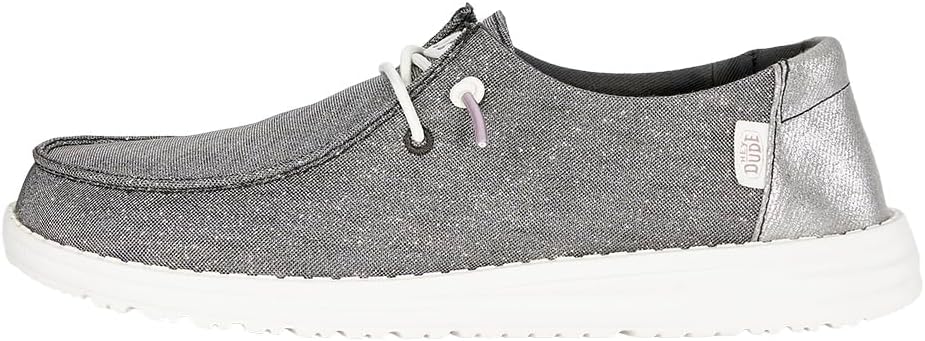 Hey Dude Wendy Metallic Sparkle Charcoal