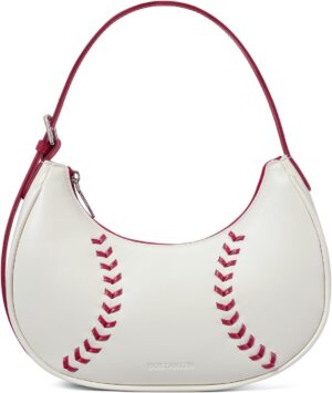 BOSTANTEN Baseball Shoulder Purses for Sport Mom Trendy Small Hobo Bag Vegan Leather Women Handbags for Daily Events