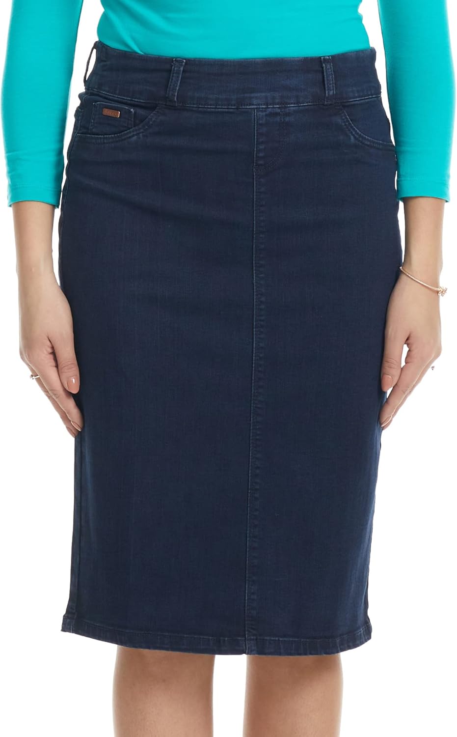 ESTEEZ Straight Knee Length Stretch Denim Jean Skirt for Women Size 0-24 Plus Size - Boston