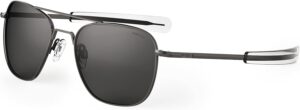 Randolph USA | Gunmetal Classic Aviator Sunglasses for Men or Women 100% UV
