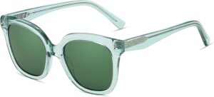 ZENOTTIC Polarized Sunglasses Women Trendy: Square Designer Acetate Sun Glasses - Retro Shades for Vacation UV400 Protection