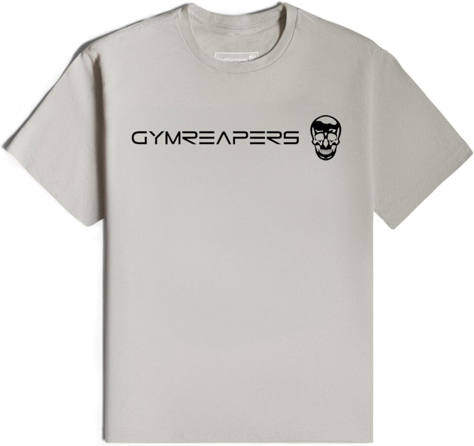 Gymreapers Workout Short Sleeve Shirt Workout T-Shirt for Men Crew Neck Shirts Casual Gym Cotton Everyday Tee
