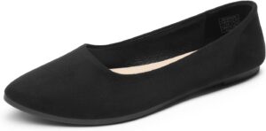 DREAM PAIRS Women’s Flats Comfortable Slip On Business Work Office Casual Suede Ballet Flats Pointed Toe Dress Shoes