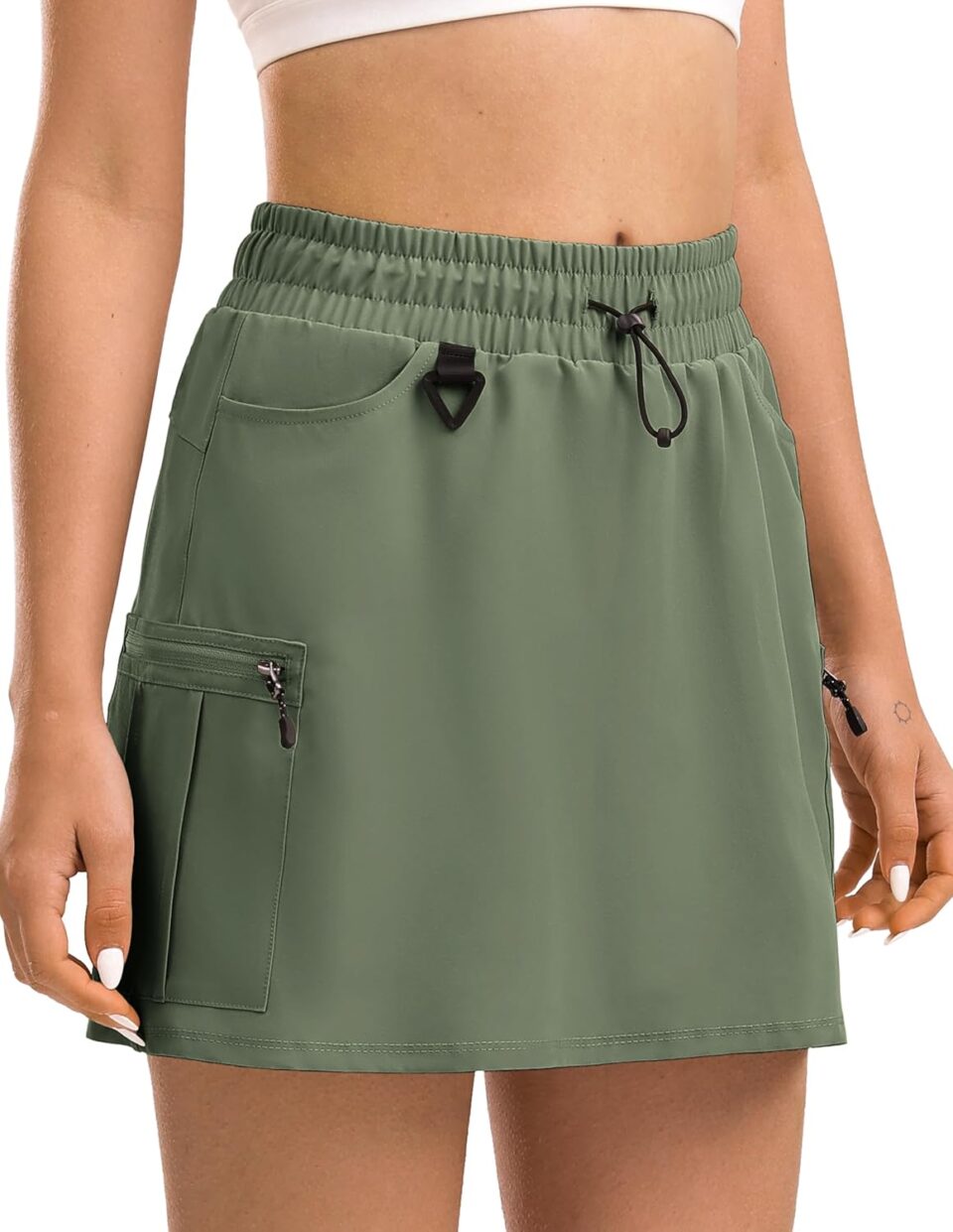 Women's Hiking Cargo Skort Tennis Golf Skirt with 5 Pockets Stretchy Athletic Skorts for Summer Travel Outdoor 2025