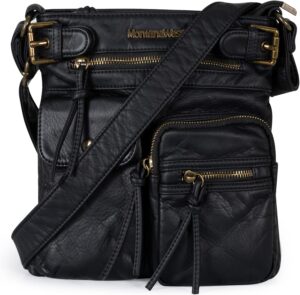 Montana West Crossbody Bag for Women Soft Washed Leather Multi Pocket crossbody handbags