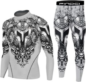 Men's Running Fitness Cooling Sportswear Camo Compression Short-Sleeved Shirt + Pants Sets