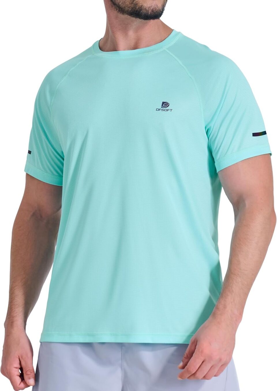 Men's Summer Short Sleeve Shirts Quick Dry Workout Lightweight T-Shirts Gym Running Swim Athletic Shirt