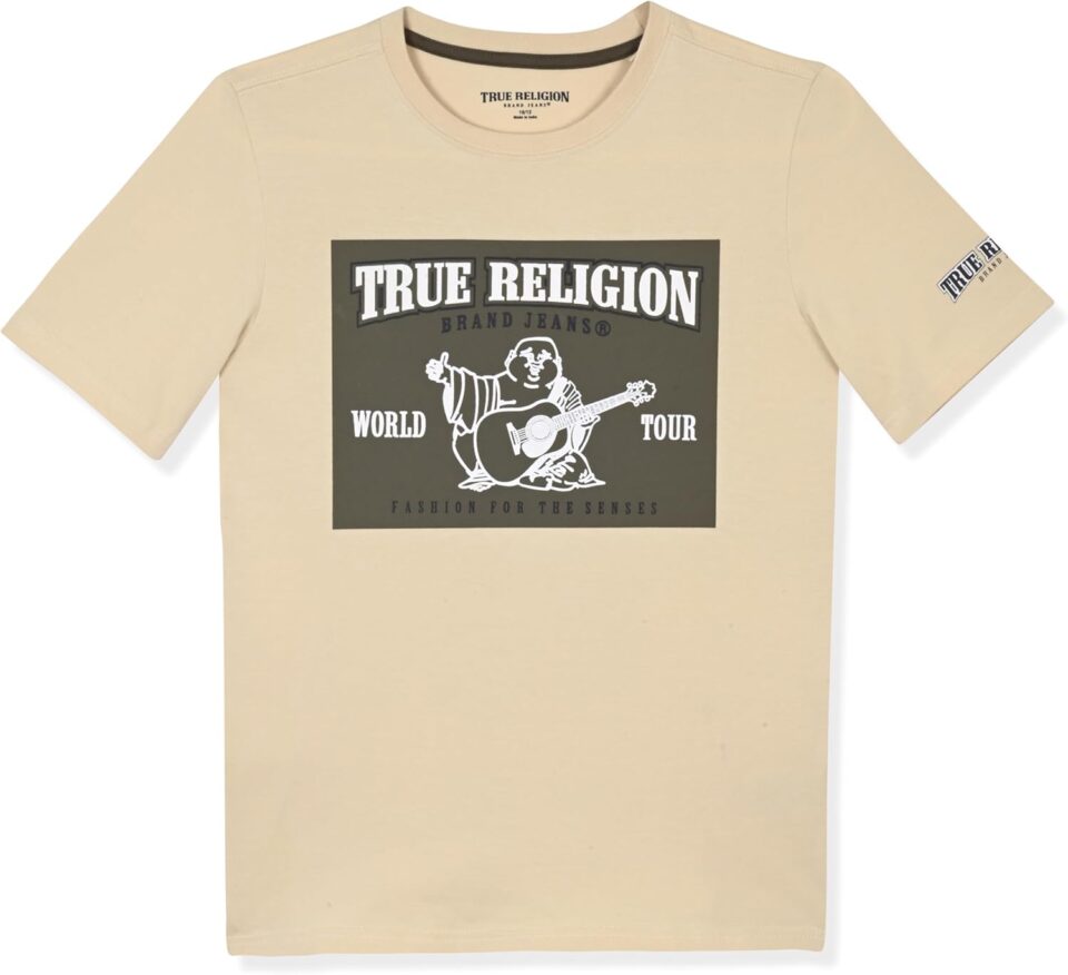 True Religion Boys Tee Shirts Short Sleeve Cotton T-Shirt for Boys Graphic Tees