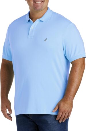 Nautica Men's Classic Fit Short Sleeve Solid Soft Cotton Polo Shirt