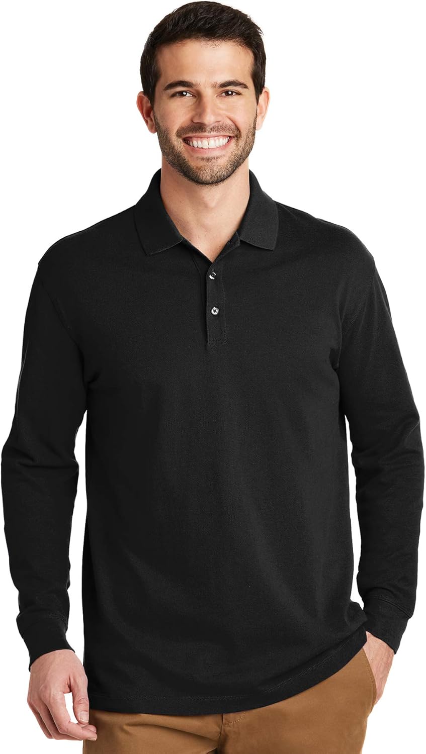 Port Authority EZCotton Long Sleeve Polo