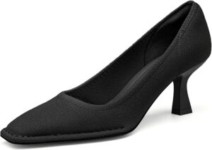 Women's Knit Stiletto Pumps - Summer Breathable Solid Color Pointed Toe High Heels for Work, Parties & Formal Occasions