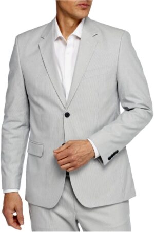 Nautica Modern Fit Pin Cord Suit Separate Coat (Blue, 40 Long)