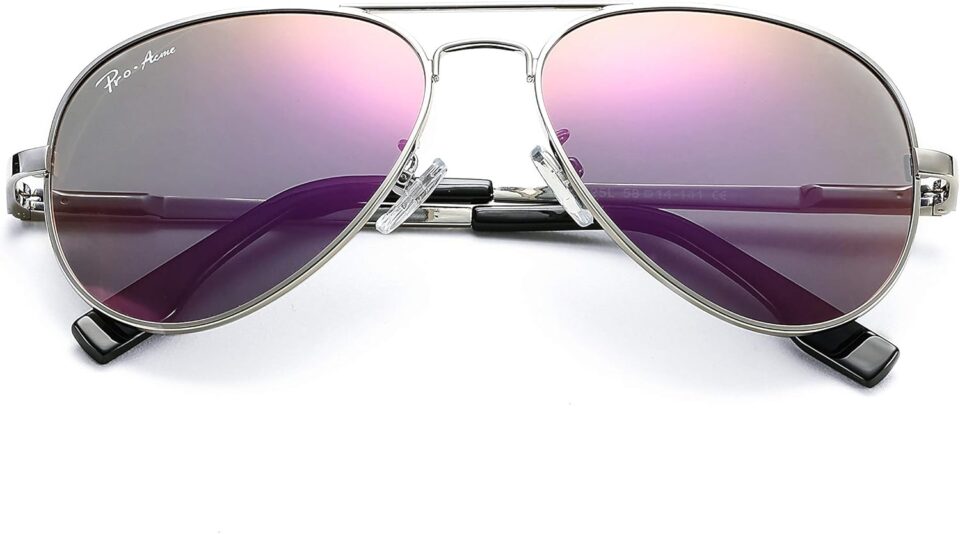 Pro Acme Polarized Aviator Sunglasses for Men and Women 100% UV Protection, 58mm