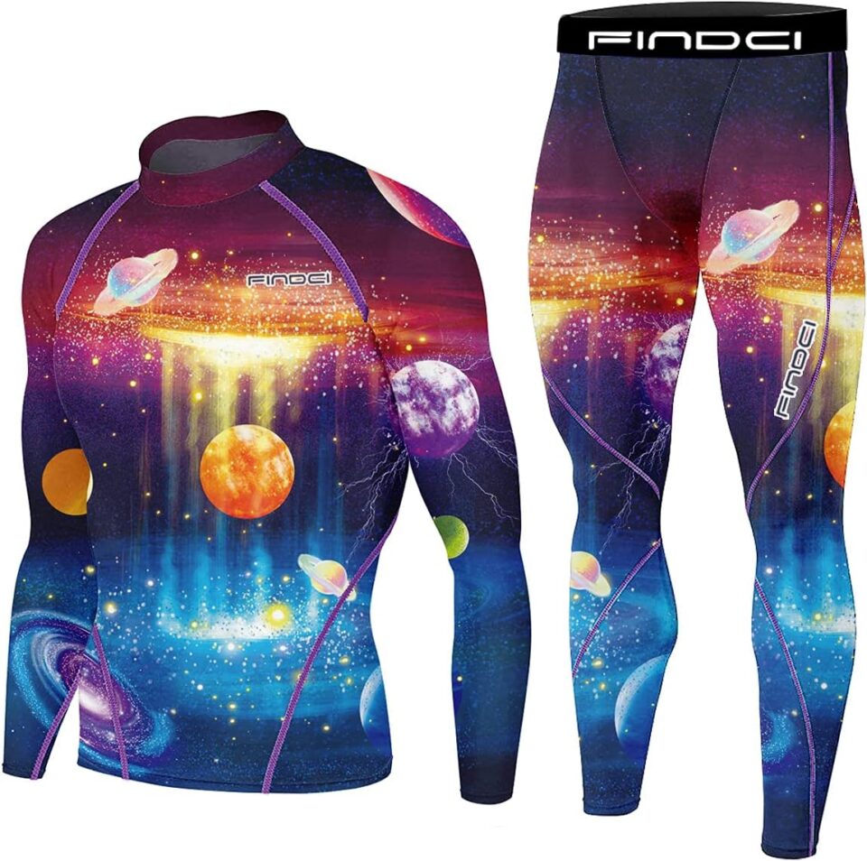Men's Running Fitness Cooling Sportswear Camo Compression Short-Sleeved Shirt + Pants Sets